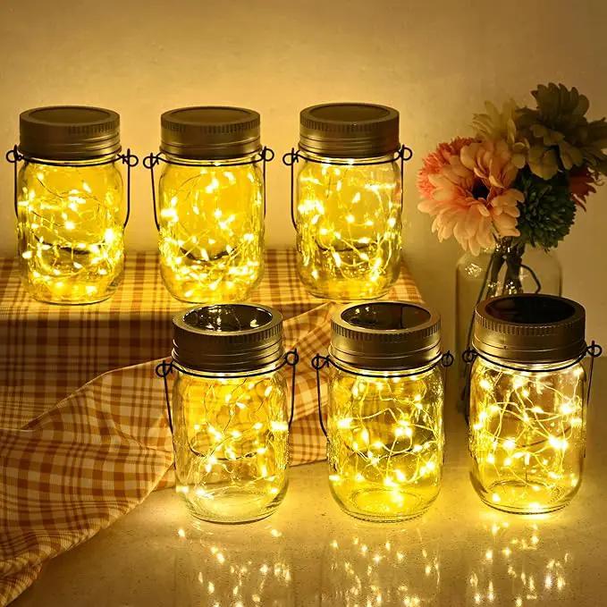 GIGALUMI Solar Mason Jar Lights, 12 Pack 30 Led String Fairy Lights Garden Lights Outdoor Waterproof Hanging Solar Lanterns for Outdoor, Garden, Patio, Lawn, Balcony Decoration by GreenHaven Gardens