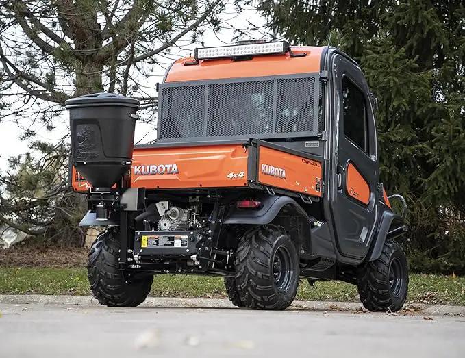 Buyers Products UTVS16 UTV Broadcast Spreader For Salt, Grass Seed, Fertilizer, Deer Feeder Seed and More, 150 lb. Capacity with Lid, UTV All Season Spreader by GreenHaven Gardens