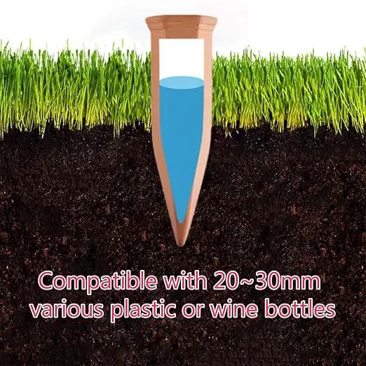 4 Pack Plant Watering Devices, Tulip Flower Shape Terracotta Watering Spikes, Vacation Self Watering Planter Insert, Terra Cotta Watering Spike for Indoor Outdoor Plants by GreenHaven Gardens