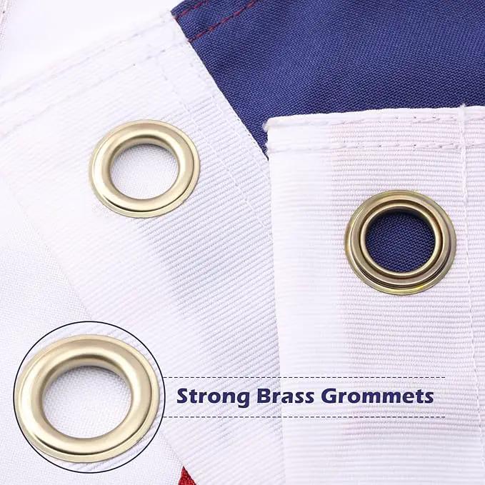 American Flag 4x6 Ft Deluxe Water Resistant Series Made From Heavy Duty Super Tough Spun Polyester/Embroidered Stars/Sewn Stripes/Brass Grommets,US Flags Perfect for Outside by GreenHaven Gardens