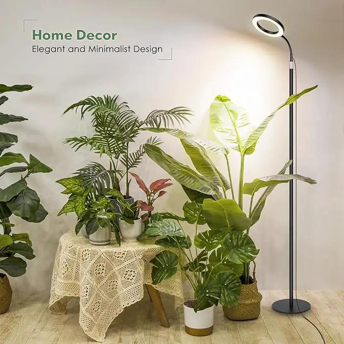 LBW Grow Lights for Indoor Plants Full Spectrum with Stand, Floor Plant Growing Lamp for Large Plants, Auto ON/Off Timer 4/8/12H, 4 Dimmable Levels, 47.2-63 inches Adjustable Height by GreenHaven Gardens