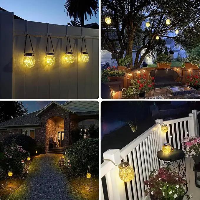 ROSHWEY Solar Lantern, 2 Pack Outdoor Lanterns with 30 LED Waterproof Garden Decor Patio Solar Lights Outdoor Decorative Backyard Outdoor Hanging, Warm Light by GreenHaven Gardens
