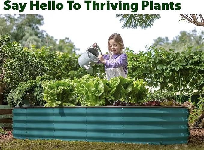 Galvanized Raised Garden Beds Outdoor // 6×3×1 ft (2-Pack) Planter Raised Beds for Gardening, Vegetables, Flowers // Large Metal Garden Box // Patented Tool-Free Design (Turquoise) by GreenHaven Gardens