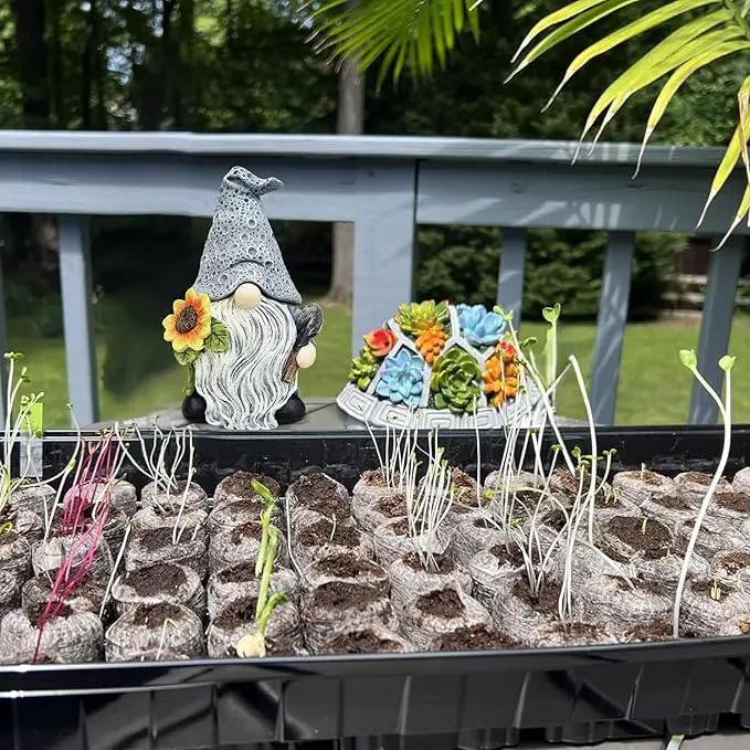 Key Hider Outdoor Garden Gnomes Statue Hide A Key Outside Gnome Figurine Decor For Yard Lawn Hidden Spare Key Holder Lock Box by GreenHaven Gardens