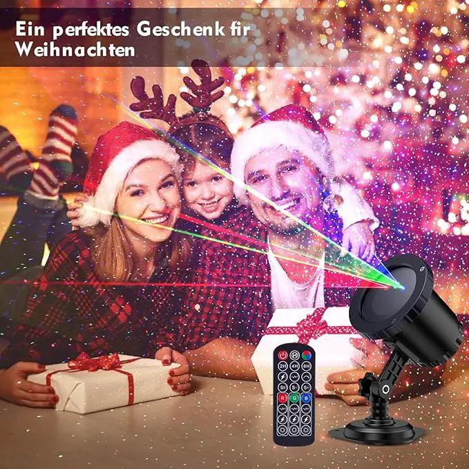 Christmas Laser Lights Outdoor, Red Green Blue Christmas Projector Lights Outdoor,with Wireless Remote Control, for Light ShowIndoor/Outdoor Garden, Courtyards, Party(XB-MTX) by GreenHaven Gardens