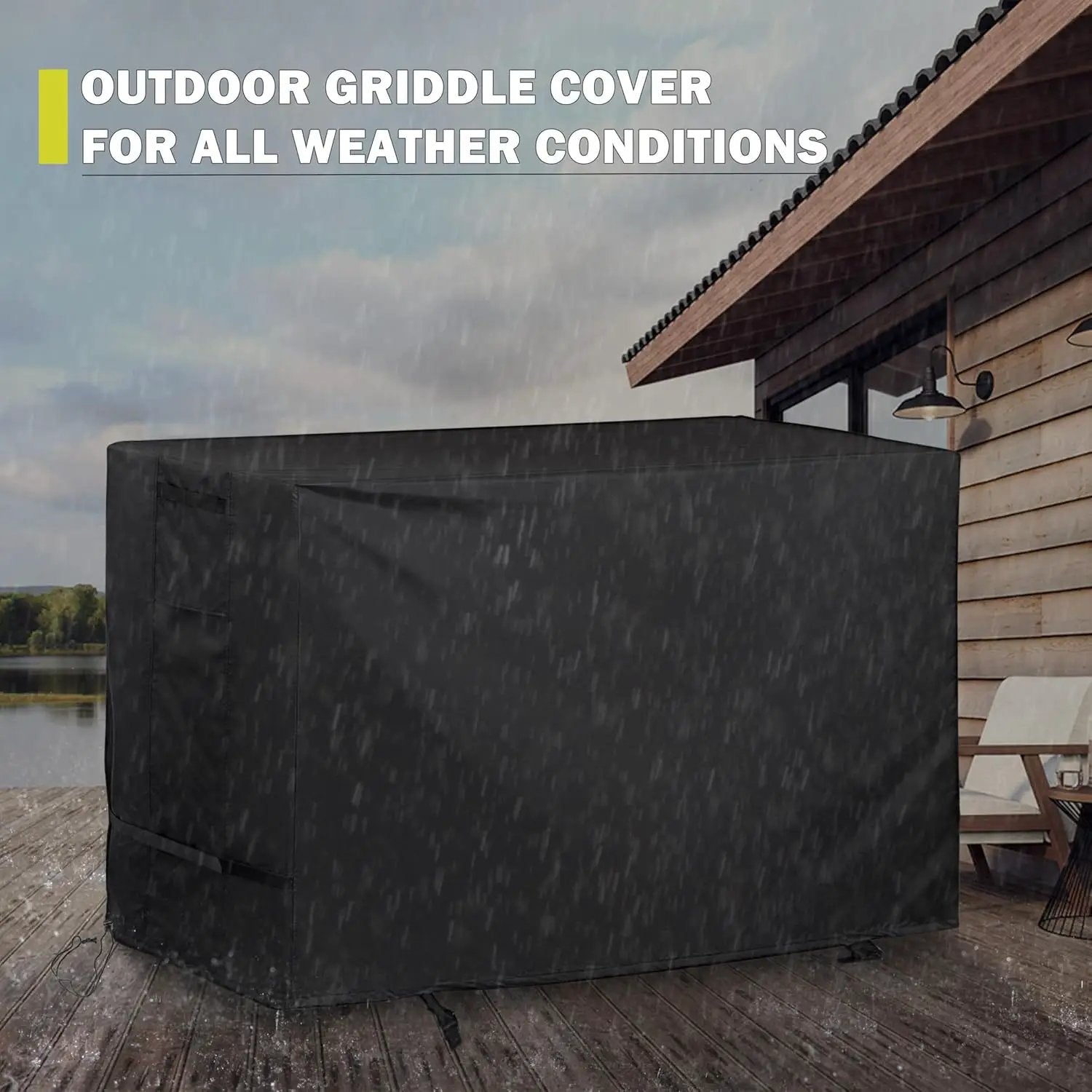 Griddle Cover for Member's Mark 4-Burner Outdoor Gas Grill, Flat Top Grill Cover for Member's Mark 36 Inch Outdoor Griddle-Waterproof Griddle Cover 72in by GreenHaven Gardens