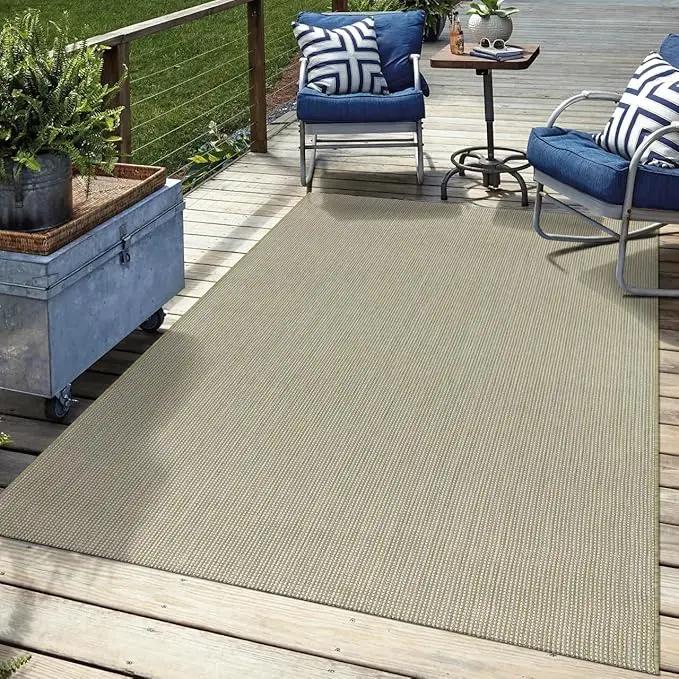 Keen Home Design Terrace Outdoor Area Rug - 5x8 Washable Indoor/Outdoor Rug for Patio, Kitchen, Balcony, Beach, Garden, Deck and Porch, Size: 5'3"x7'7" by GreenHaven Gardens