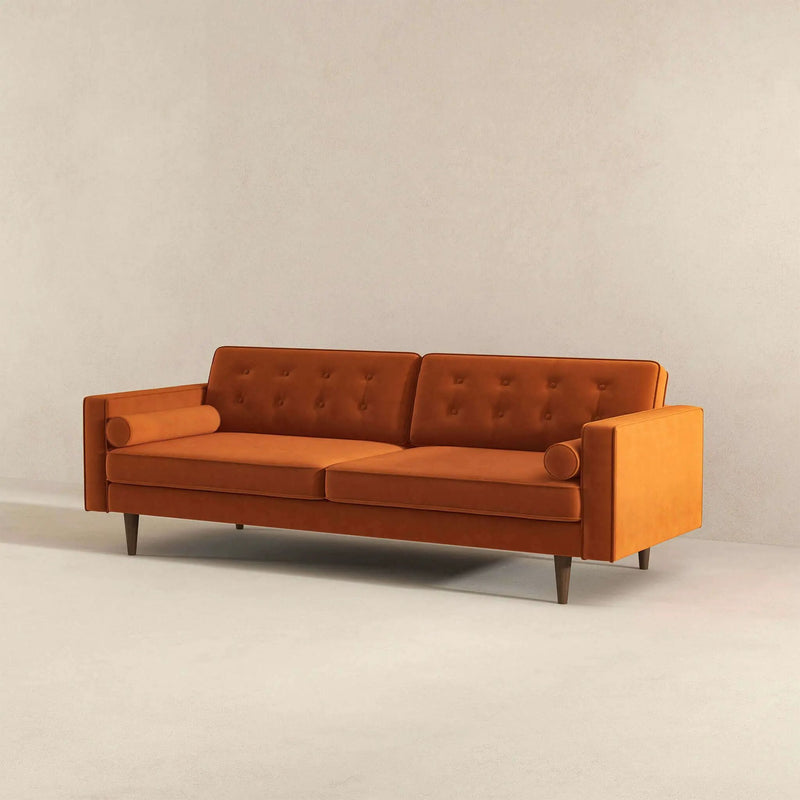 Mid Century Modern Velvet Sofa by HouseOfZazla
