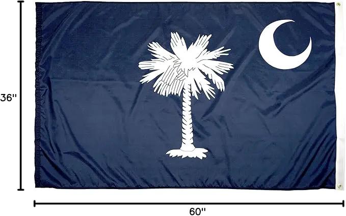 FlagSource South Carolina Nylon State Flag, Made in the USA, 3x5' by GreenHaven Gardens