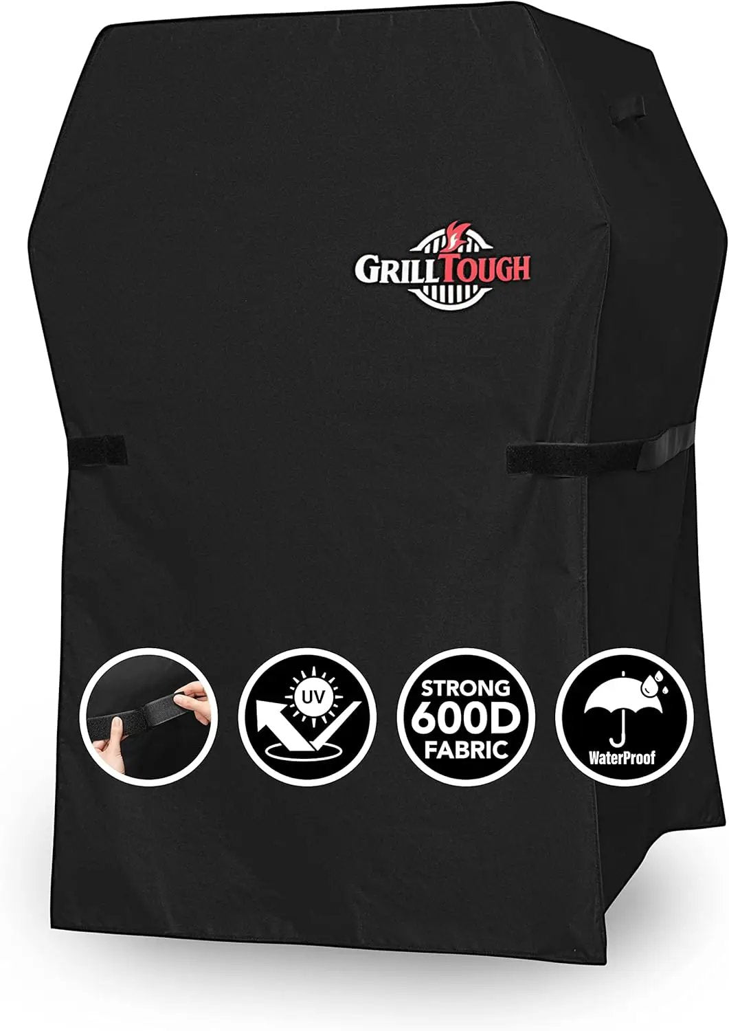 Heavy Duty BBQ Grill Cover for Outdoor Grill, 30 Inch – Waterproof, Weather Resistant, UV & Fade Resistant with Adjustable Straps – Gas Grill Cover for Weber, Genesis, Charbroil, etc. Black by GreenHaven Gardens