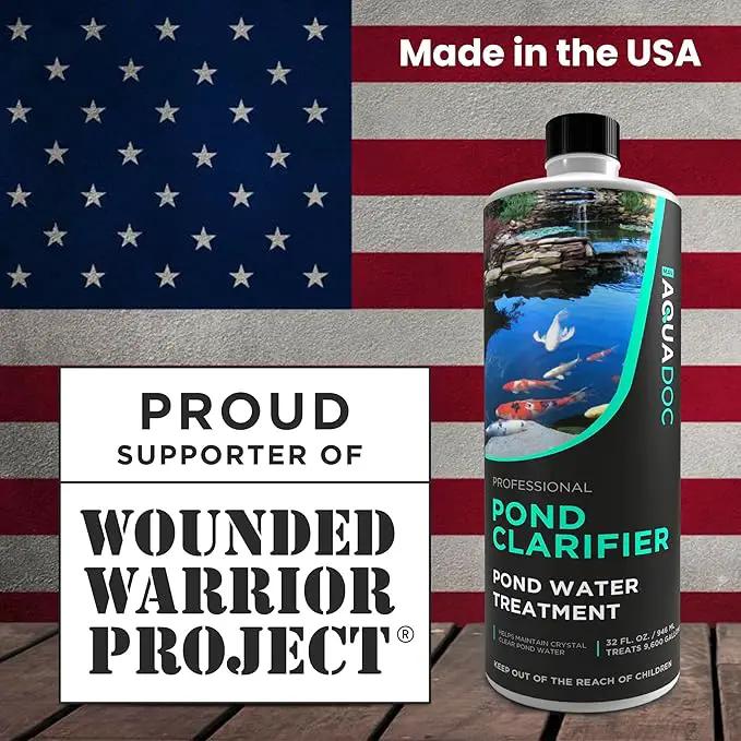 Pond Clarifier - Fish-Friendly Koi Pond Water Clarifier to Quickly Clear Murky Pond Water and Remove Pond Sludge with Natural Enzymes - Fish Pond Water Treatment - AquaDoc Pond Supplies by GreenHaven Gardens