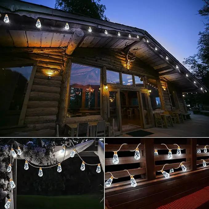 Solar Outdoor String Lights, 20Ft Vintage Rope Hemp Solar Patio Lights, Waterproof White Solar Powered String Lights With 8 Modes 16 Shatterproof Bulbs for Garden Yard Fence Stairs Balcony Café Bistro by GreenHaven Gardens