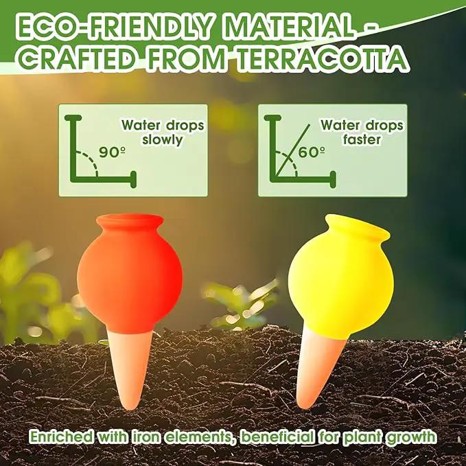 8Pcs Terracotta Plant Watering,Self Watering Spikes Self Watering Planter Insert,Ceramic Automatic Watering Water Seepage Device Suitable for Garden Decoration Plant Accessories by GreenHaven Gardens
