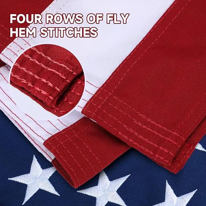 American Flag 4x6 Ft ，Upgraded Thickened - Spun Polyester Series Fade-Resistant Ultra Durable Tear-Resistant Heavy Duty Flags Heavy Duty, Embroidered Stars, Sewn Stripes, Brass Grommets by GreenHaven Gardens