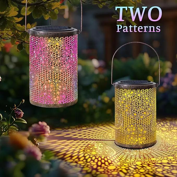 Solar-Powered Iron Art Lantern - Two Lighting Modes Waterproof Hanging Ambiance Lighting for Gardens & Patios, Perfect as Decorative Gift Housewarming Gift Mom Gifts (Bubble) by GreenHaven Gardens