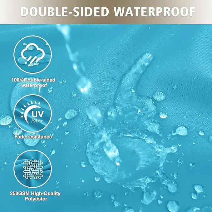 24x24 Inch Outdoor Cushions for Patio Furniture, Waterproof Outdoor Chair Cushions w/Fade-Resistant, Removable & Machine-Washable Covers, Deep Seat Sofa/Couch Pad Replacement – Set of 1/2/4, Teal by GreenHaven Gardens