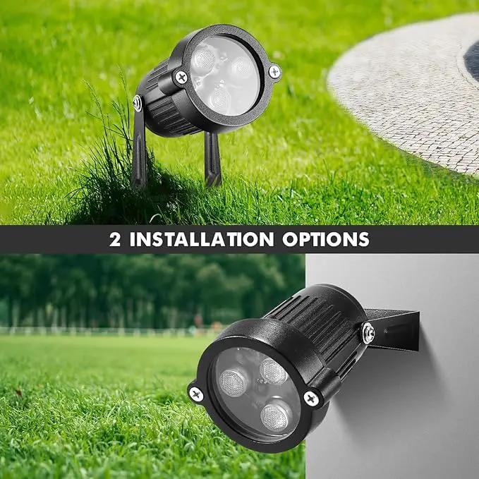 LemonBest Landscape Lighting - 6W RGB Color Changing Halloween Landscape Lights 120V Christmas Outdoor LED Spotlight with Remote Control Waterproof Spot Lights for Yard Garden Patio Driveway (4 Pack) by GreenHaven Gardens