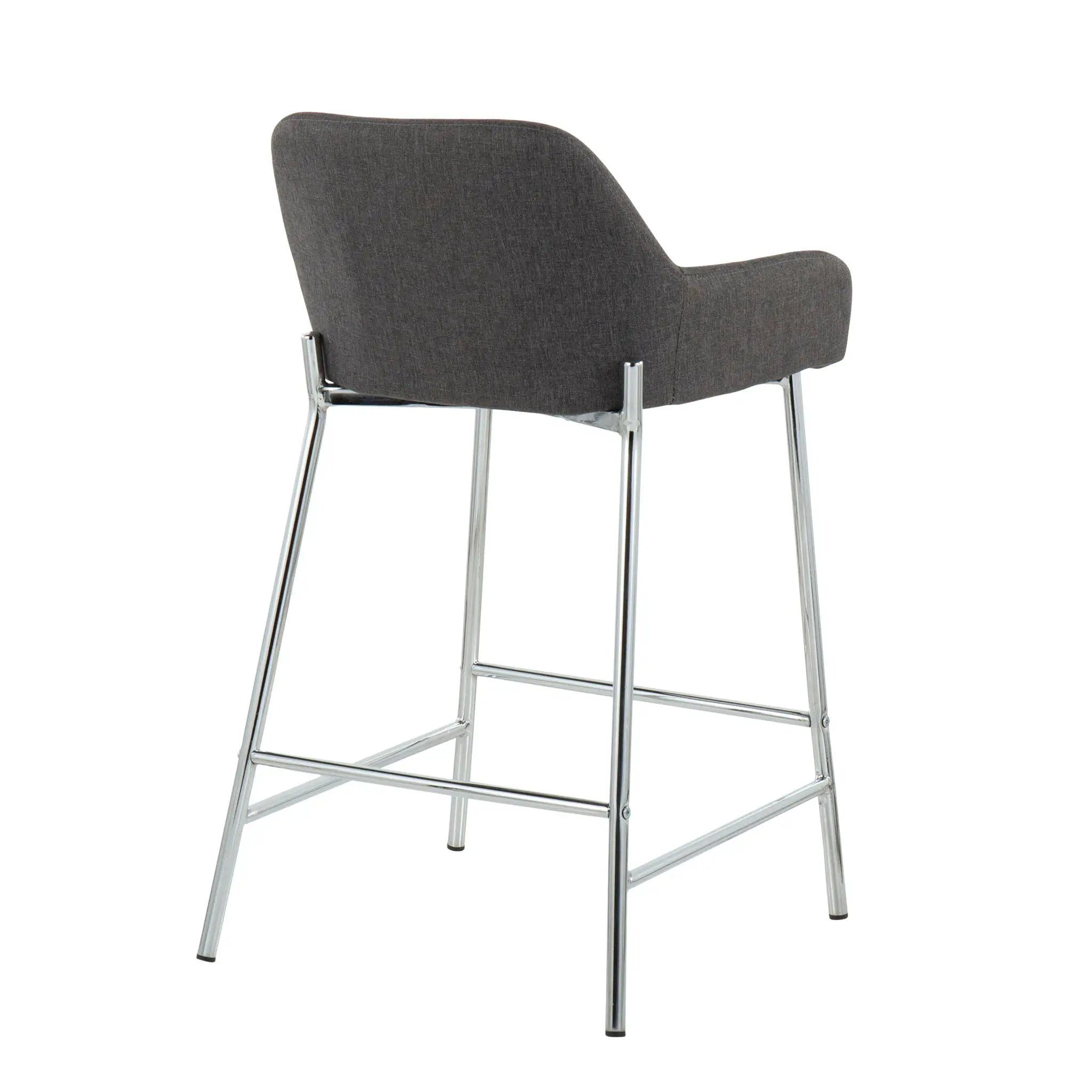 Daniella - Contemporary Fixed Height Counter Stool With Metal Legs (Set of 2) by HouseOfZazla