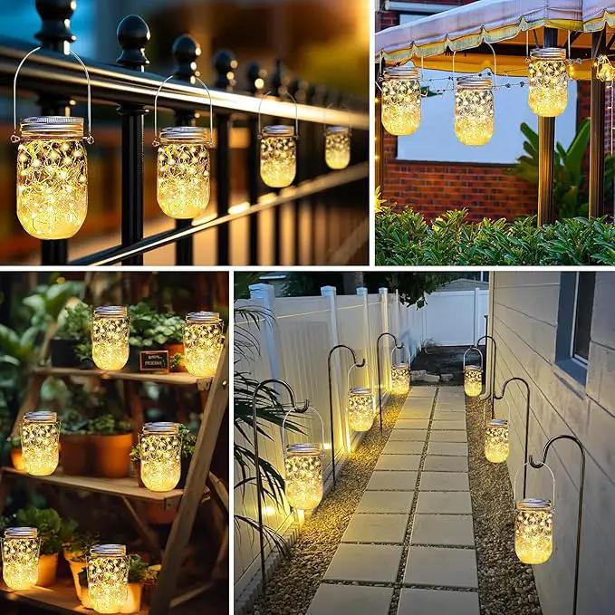 Solar Mason Jar Lights Lids, 12 Pack 30 Led Fairy Lights(Jars Not Included), Outdoor Hanging Mason Jar Solar Lights, Fairy in a Jar Firefly Lights for Patio Garden Table Decor Gifts by GreenHaven Gardens