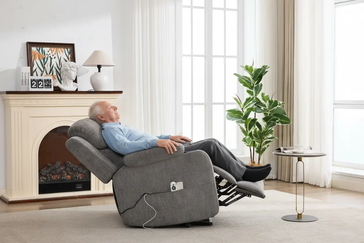 Infinite Position Power Lift Recliner Chair with Massage and Heating by HouseOfZazla