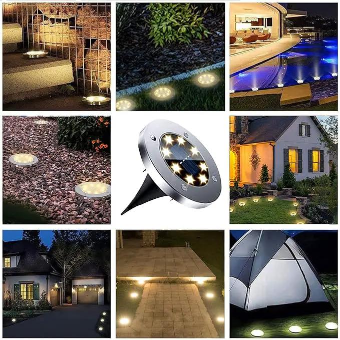 Solar Ground Lights, Waterproof Solar Garden Lights, Upgraded Outdoor Garden Waterproof Bright in-Ground Lights, Landscape Lights for Pathway,Yard,Deck,Lawn,Patio,Walkway (8 Pack Warm Light)… by GreenHaven Gardens