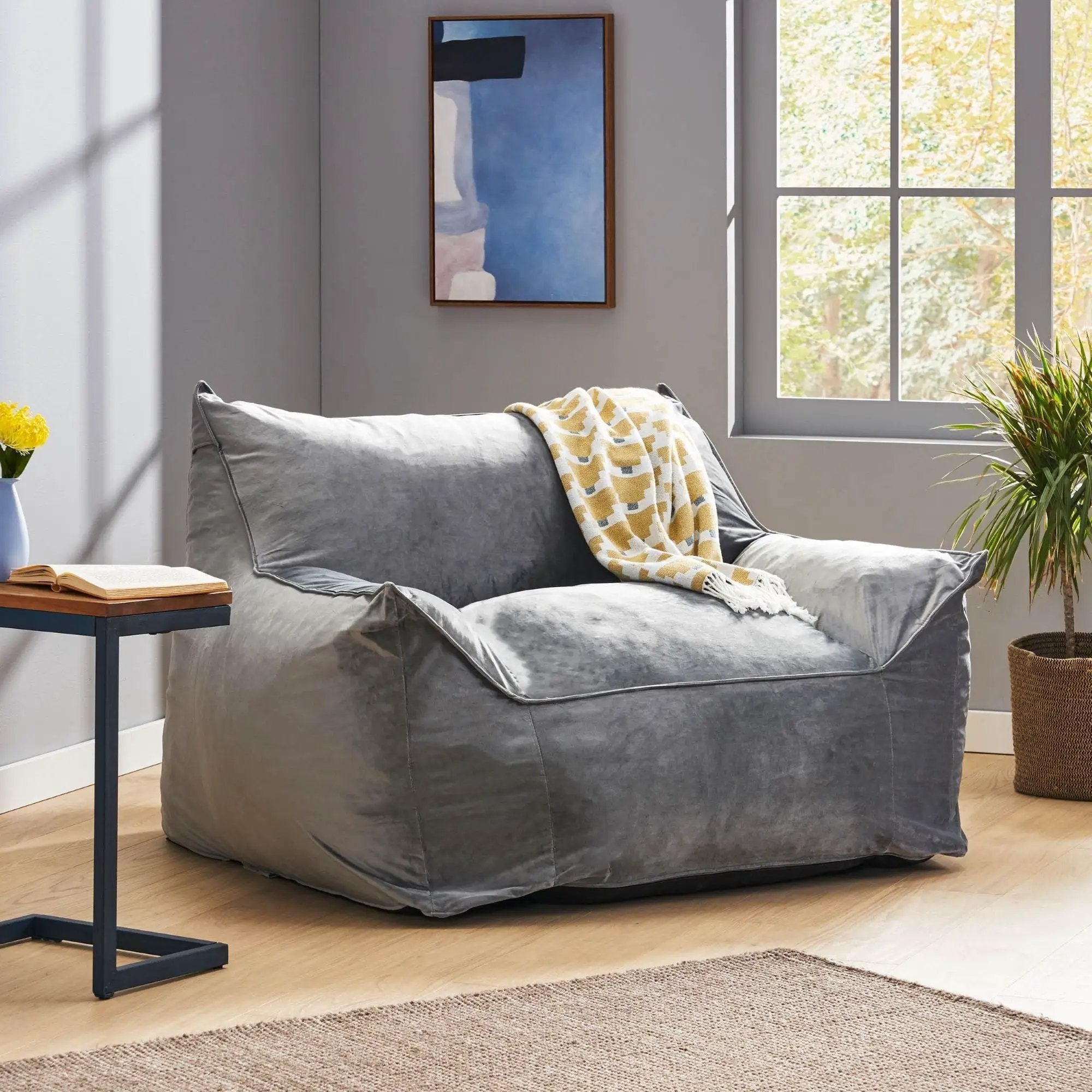 Allea - Bean Bag Chair With Armrests by Unique Piece Furniture