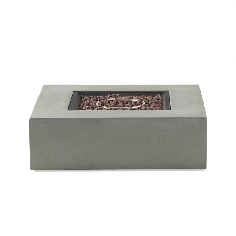 Modern 50,000 Btu Square Fire Table With Propane Tank by HouseOfZazla