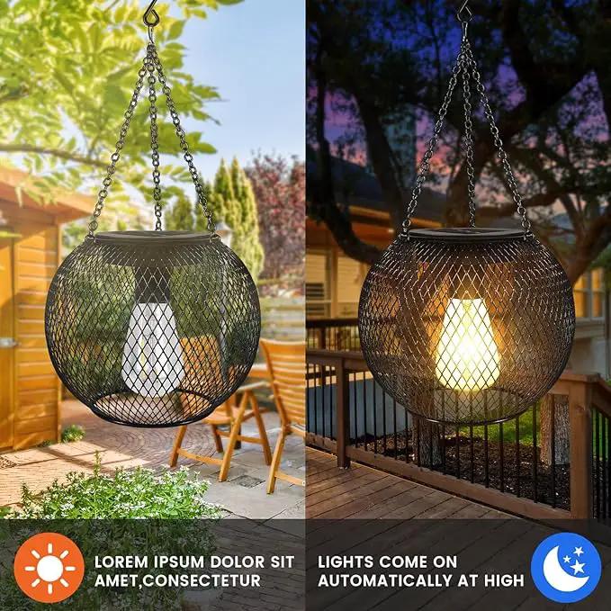 pearlstar Solar Lanterns Outdoor,Upgraded Solar Lights for Outside Decorative Outdoor Hanging Lights Waterproof Solar Lantern Lighting for Yard Garden Patio Pathway Tree,2 Pack by GreenHaven Gardens