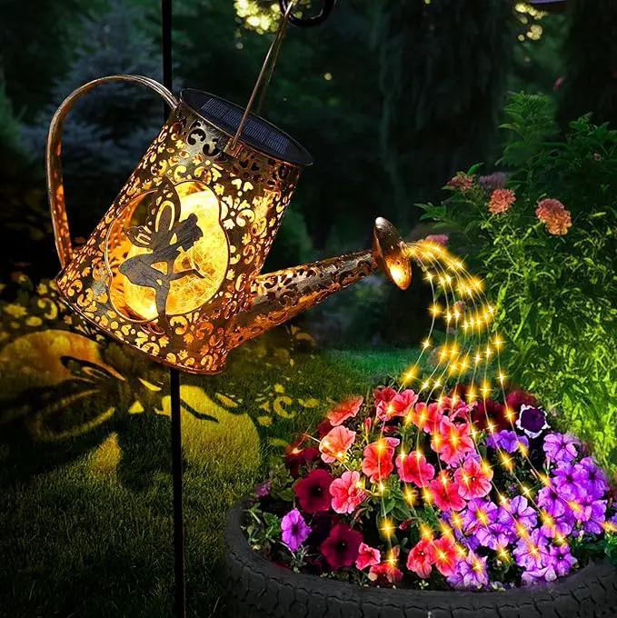 YJFWAL Solar Watering Can Lights, Unique Fairy Gifts for Women Mom Grandma Birthday, Waterproof Outdoor Garden Decor Large Hanging Solar Lantern Fairy Lights for Patio Porch Yard Flowerbed Pathway by GreenHaven Gardens