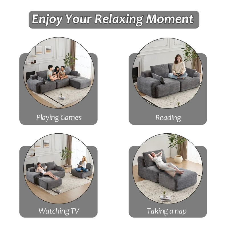 Compressed Sofa, Large Sectional Couches For Living Room by Unique Piece Furniture