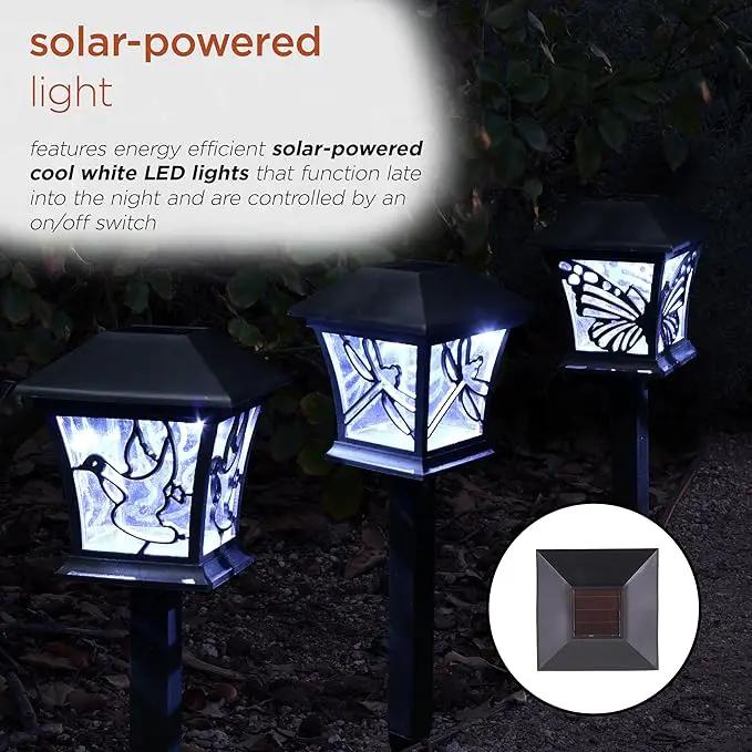 Alpine Corporation Solar-Powered Nature Inspired Pathway Lights, 3-Piece by GreenHaven Gardens