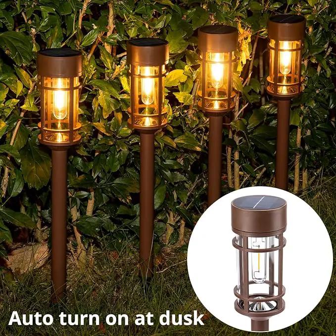 Solar Pathway Lights 8 Pack, Solar Lights Outdoor Waterproof IP65, Long-Lasting, Bright LED Outdoor Lighting Decor for Garden Yard Landscape Path by GreenHaven Gardens