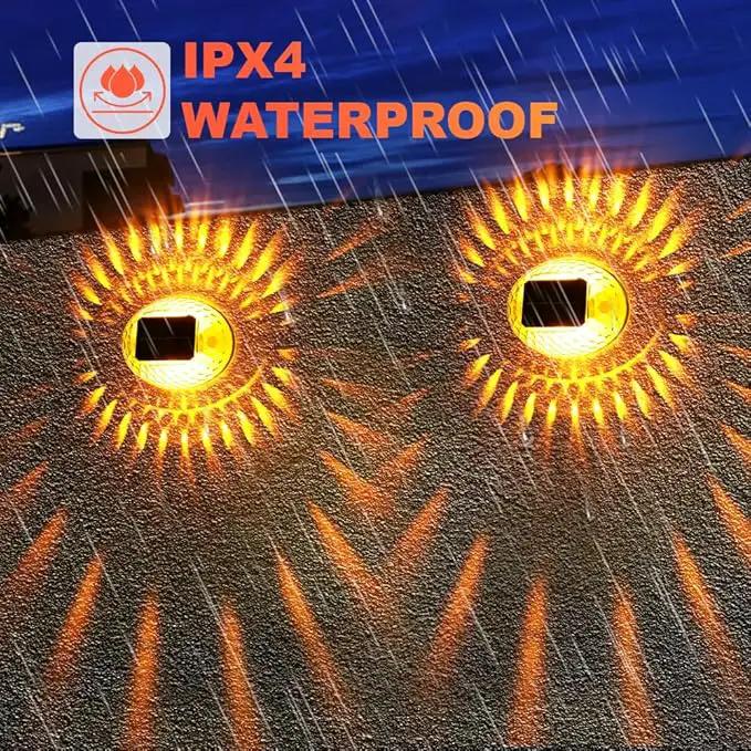 Solar Atmosphere Lights for Outside, IPX4 Waterproof Decor, Warm Light for Backyard/Railing/Step/Patio/Stair Railings and Wall (6 Pack) by GreenHaven Gardens