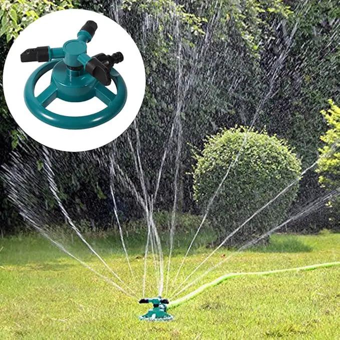 Sprinklers for Yard,Sprinkler,Garden Sprinkler,Water Sprinkler for Lawn,Lawn Sprinkler,Automatic 360 Degree Rotating Lawn Sprinkler, 3 Nozzle Irrigation System by GreenHaven Gardens