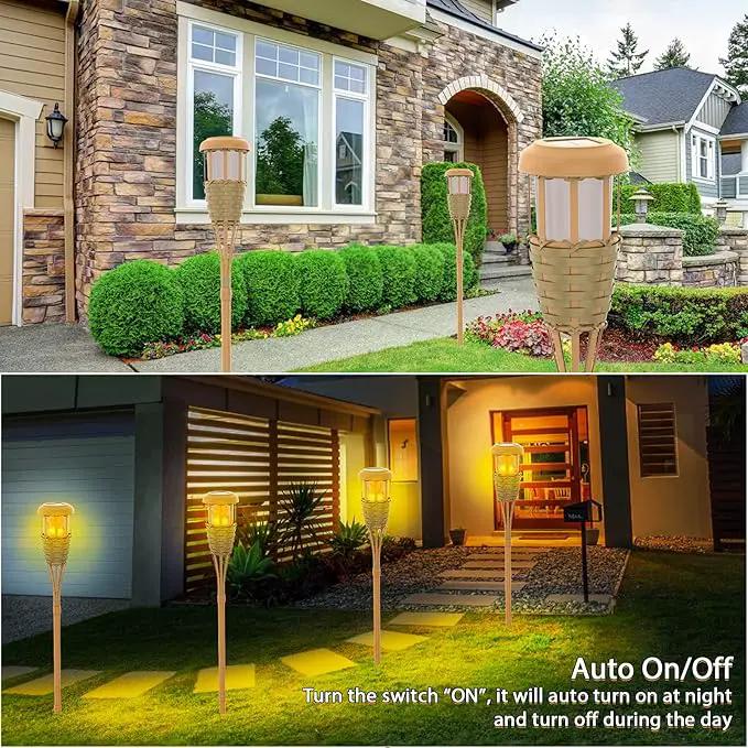 Solar Outdoor Lights, Solar Torch Lights Outdoor Flickering Flame, Outdoor Decorations for Patio Path Yard - 8 Pack by GreenHaven Gardens