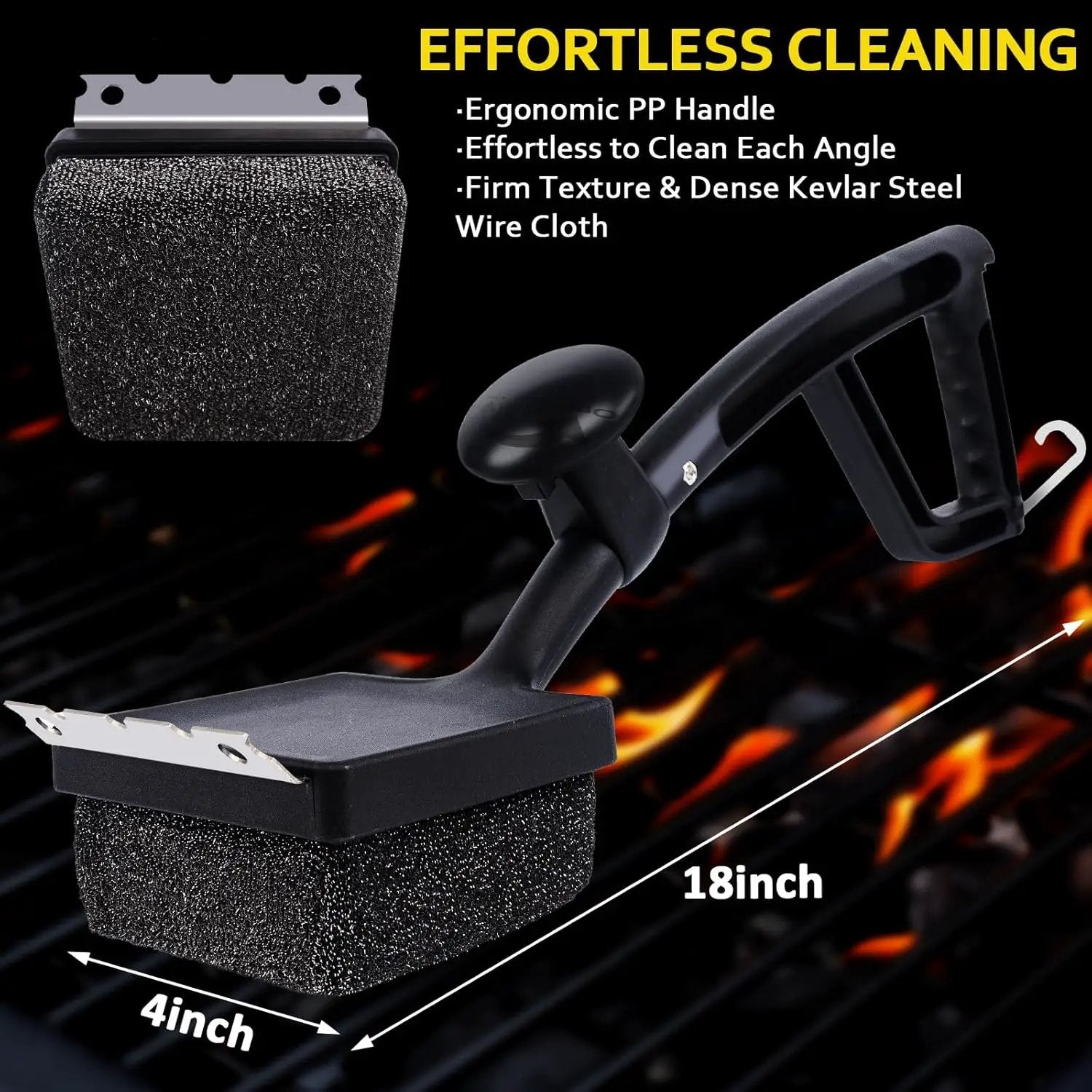 Grill Brush Brsitle Free, Replacement Cleaning Head, Heat-Resistant Kevlar Head for Steam Grill Brush(Only Replaceable Cleaning Head) by GreenHaven Gardens