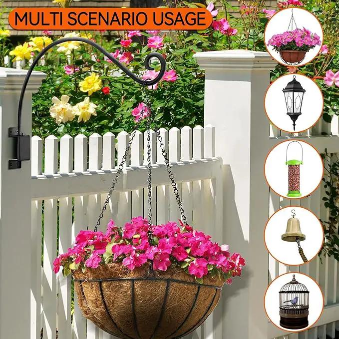 Swivel Hanging Plant Bracket Outdoor: Long Swivel Bird Feeder Hanger Bracket for Tree - Wall Mount Swivel Hook for Hummmingbird 22Inch by GreenHaven Gardens