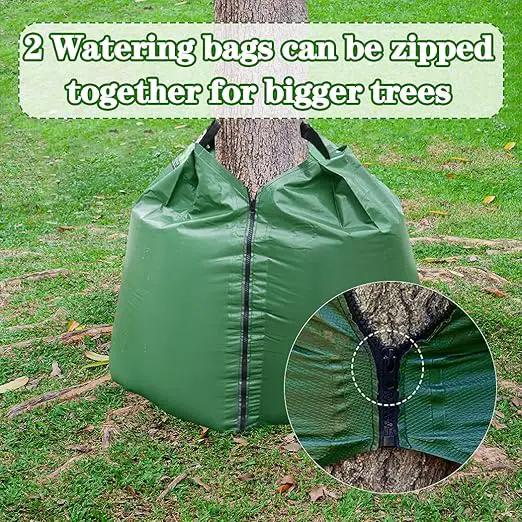 12 Pack 20 Gallon Tree Watering Bags, Reusable, Heavy Duty and Slow Release Gator Bags for Trees, Premium PVC Plant Drip Irrigation Bags,5-8 Hours Releasing Time by GreenHaven Gardens