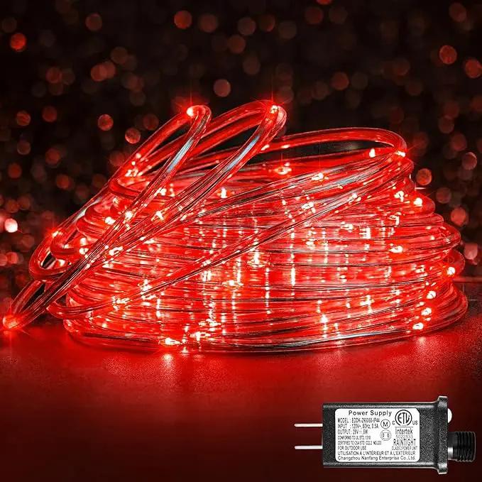 66FT 200 LED Rope Lights for Outside, Christmas String Lights with Waterproof 8 Modes, Flexible and Connectable Plug in Fairy Lights for Outdoor Indoor Bedroom Patio Wedding Decorations, Red by GreenHaven Gardens