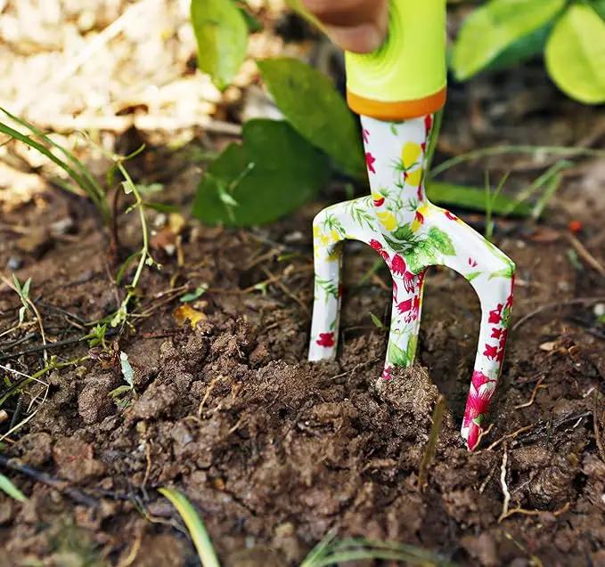 NAYE Garden Tool Set,Cute Gardening Gifts for Women,Birthday Gifts for Mom,Heavy Duty Tool Kit with Gloves,Garden Tote,Kneeling Pad,Hand Pruner,Trowel,Hand Rake,Weeder,Fork,Transplanter,Multicolor by GreenHaven Gardens