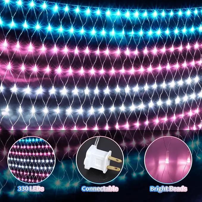 Trans Flag Lights Outdoor, 6.6x3.3 FT Trans Pride Flag Pride Decorations Connectable, 330LED Waterproof Transgender Flag with Lights, Pride Month Decorations for Room, Yard, Party, Office by GreenHaven Gardens