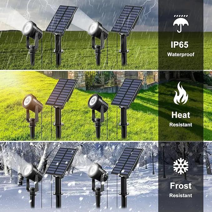 T-SUN Solar Spot Lights Outdoor Cold White Spotlights IP65 Waterproof Landscape Light Auto On/Off for Garden Yard Pathway Patio 4Pack by GreenHaven Gardens