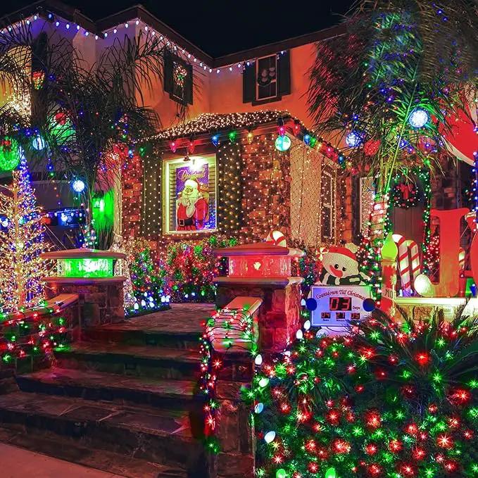 KNONEW 600FT 1500 LED Christmas String Lights Outdoor Green Wire Fairy Light 8 Modes & Timer Plug in Waterproof LED String Lights for Xmas Yard Tree Wedding Party Holiday Decorations(Red and Green) by GreenHaven Gardens