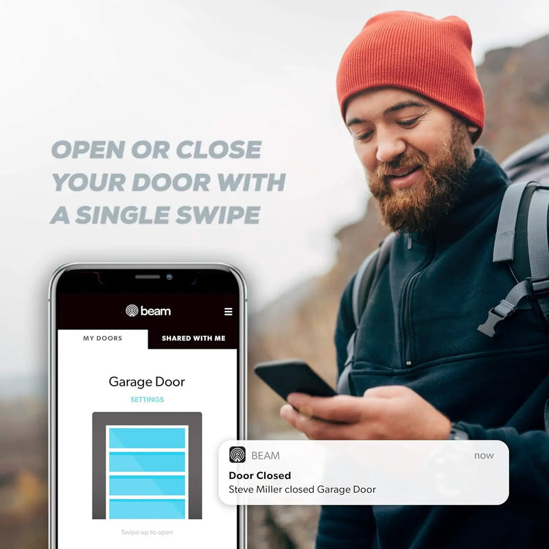 Centurion BU800 Two Car Smart Garage Door Opener, Ultra-Reliable 1-1/4 Horsepower Equivalent DC Motor, Integrated Edge-to-Edge 3000-Lumen LED, with Beam Home App for Smart Garage Control, White by GreenHaven Gardens