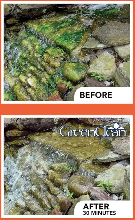 BioSafe Systems 3002-8 GreenClean Granular Algaecide String Algae Control for Koi Ponds, Fountains, Waterfalls, Water Features on Contact, 8 lbs, EPA Registered by GreenHaven Gardens