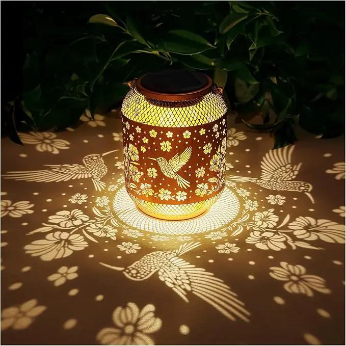 Solar Lanterns Outdoor Waterproof Hummingbird Garden Decor Birthday Gifts for Women Mom Grandma Hanging Solar Lights Metal Decoration Outside for Yard, Patio, Backyard, Porch, Pathway by GreenHaven Gardens