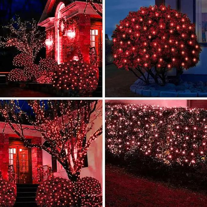 6Ftx4Ft LED Christmas Net Lights Green Wire,Connectable UL Certified Waterptoof Net Lights for Bushes Trees Shurb Garden Outdoor Christmas Decorations by GreenHaven Gardens