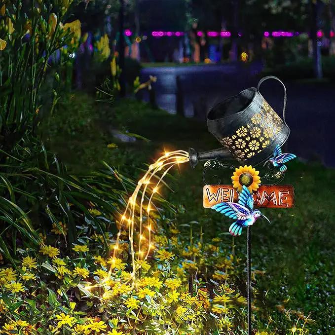 Solar Watering Can Lights, 1 Pack Outdoor Solar Lantern Decorative, Solar Outdoor Lights Watering Can Lantern for Balcony Garden Courtyard Patio Yard Lawn Patio Walkway Party Decorations by GreenHaven Gardens