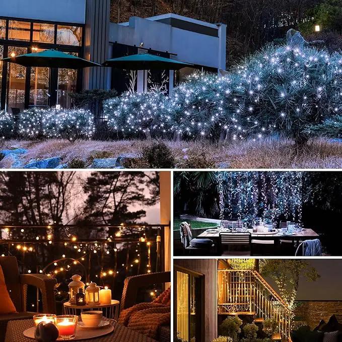 4 Pack Solar String Lights Outdoor - 320LED 132FT Solar Fairy Lights Outside Waterproof 8 Modes, Copper Wire Solar Powered Twinkling Lights for Tree Garden Patio Christmas Wedding Party Decorations by GreenHaven Gardens