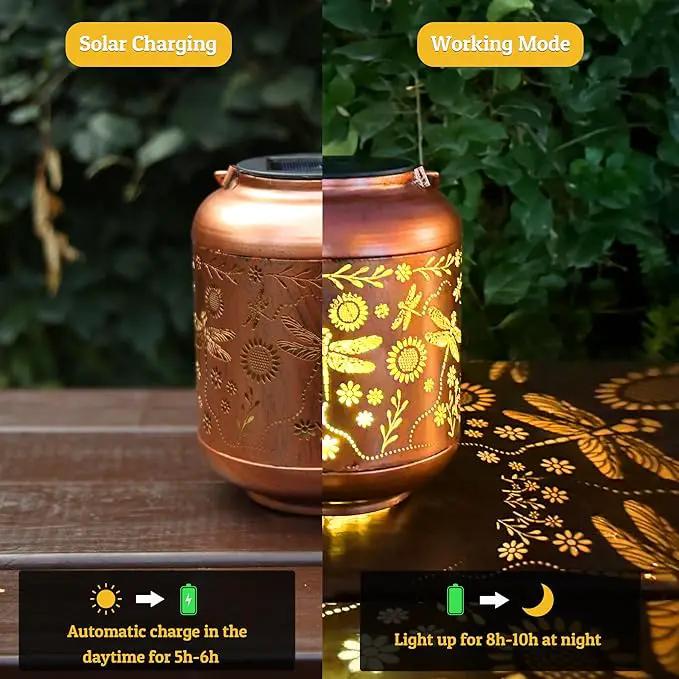 Solar Lanterns Outdoor, Waterproof Hanging Solar Lantern Garden Decor, Solar Lights for Backyard Porch Patio Table Yard Balcony Lawn Pathway, Dragonfly Gifts for Women Grandma Mom by GreenHaven Gardens